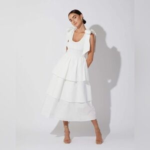 NWT Cleobella Kaiya Midi Dress size XL white